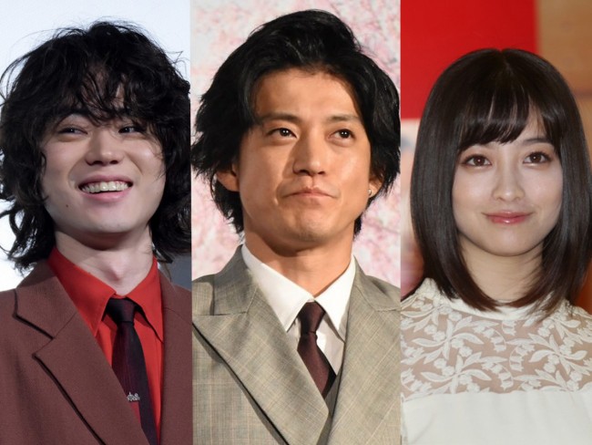 『銀魂2』で再共演する（左から）菅田将暉、小栗旬、橋本環奈