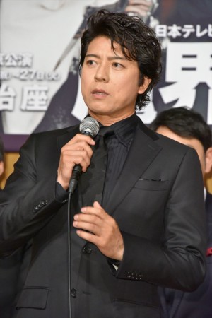 日本テレビ開局65年記念舞台『魔界転生』製作発表会見に出席した上川隆也