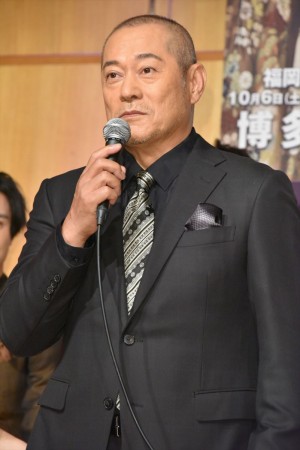 日本テレビ開局65年記念舞台『魔界転生』製作発表会見に出席した松平健