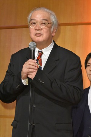 日本テレビ開局65年記念舞台『魔界転生』製作発表会見に出席したマキノノゾミ