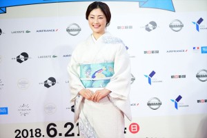 「フランス映画祭 2018」オープニングセレモニーに登場した常盤貴子