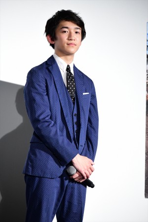 映画『焼肉ドラゴン』初日舞台挨拶に登壇した大江晋平