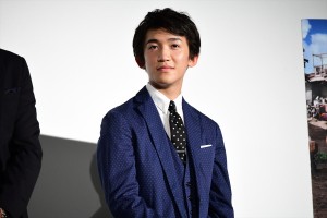 映画『焼肉ドラゴン』初日舞台挨拶に登壇した大江晋平