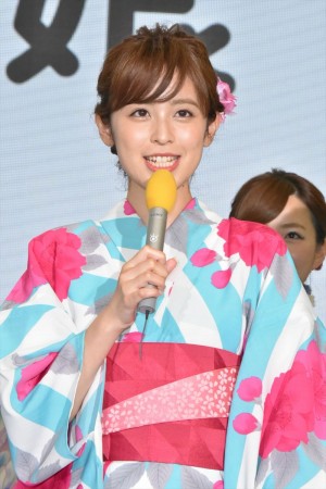 「ようこそ!! ワンガン夏祭り THE ODAIBA 2018」制作発表に出席した久慈暁子アナウンサー