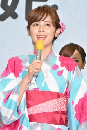 「ようこそ!! ワンガン夏祭り THE ODAIBA 2018」制作発表に出席した久慈暁子アナウンサー