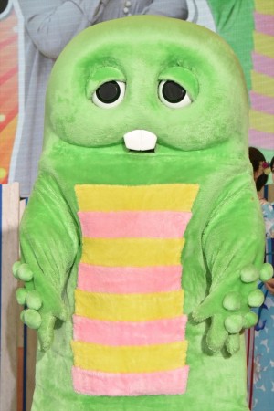 「ようこそ!! ワンガン夏祭り THE ODAIBA 2018」制作発表に出席したガチャピン