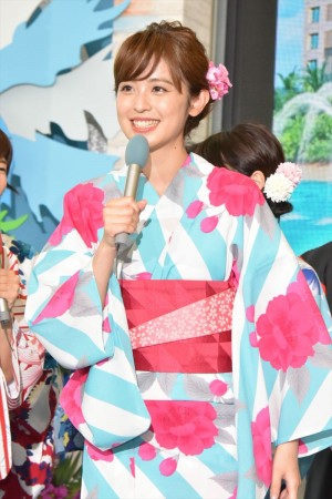 「ようこそ!! ワンガン夏祭り THE ODAIBA 2018」制作発表に出席した久慈暁子アナウンサー