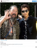 村上隆と、パリにて　※「岩田剛典」インスタグラム