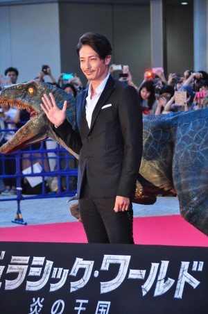 映画『ジュラシック・ワールド／炎の王国』ジャパンプレミアに登場した玉木宏