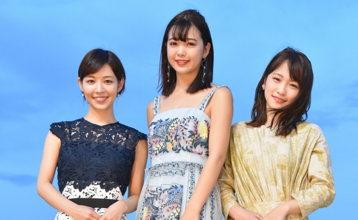 (左から)吉谷彩子、藤田ニコル、川栄李奈