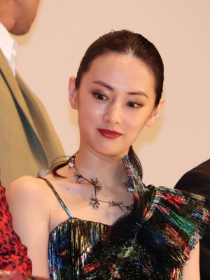 映画『パンク侍、斬られて候』初日舞台挨拶に登壇した北川景子