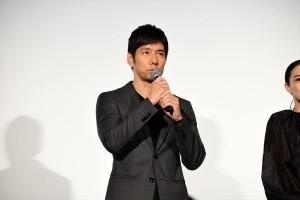 『ペンギン・ハイウェイ』完成披露舞台挨拶に登壇した西島秀俊