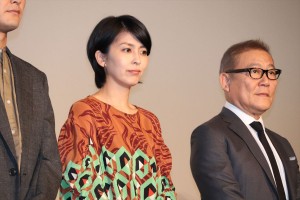 映画『泣き虫しょったんの奇跡』完成披露舞台挨拶に登壇した松たか子