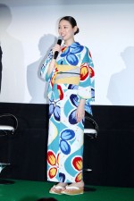 ドラマ『遺留捜査』完成披露試写会＆舞台挨拶に出席した栗山千明