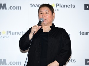 「チームラボ プラネッツ TOKYO DMM.com　オープニングセレモニー＆新CM制作発表会」に出席した北野武