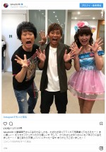 乾貴士（中央）と夫婦漫才コンビ、かつみ・さゆり ※「乾貴士」インスタグラム