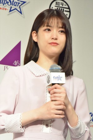「乃木坂46×カップスター・和ラー 日本中を、もりあげろ！キャンペーン」記者発表会に出席した乃木坂46の松村沙友理