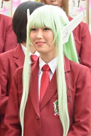 舞台『魔法先生ネギま！～お子ちゃま先生は修行中！～』初日会見に出席したNGT48の西潟茉莉奈