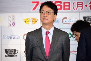 ドラマ『ラストチャンス 再生請負人』記者会見に出席した椎名桔平