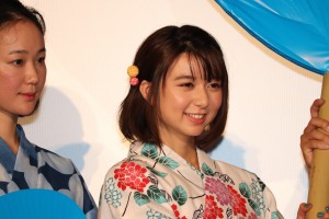 映画『未来のミライ』初日舞台挨拶に登壇した上白石萌歌