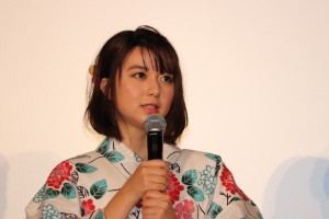 映画『未来のミライ』初日舞台挨拶に登壇した上白石萌歌