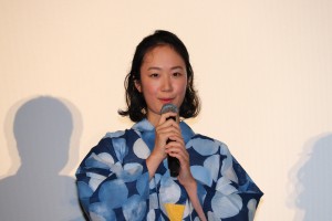 映画『未来のミライ』初日舞台挨拶に登壇した黒木華