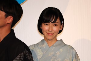 映画『未来のミライ』初日舞台挨拶に登壇した麻生久美子