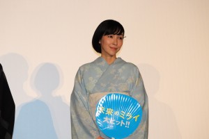 映画『未来のミライ』初日舞台挨拶に登壇した麻生久美子