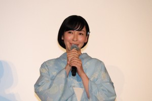映画『未来のミライ』初日舞台挨拶に登壇した麻生久美子