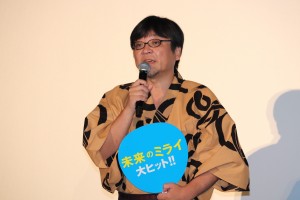 映画『未来のミライ』初日舞台挨拶に登壇した細田守監督