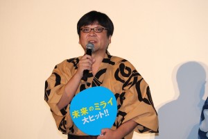 映画『未来のミライ』初日舞台挨拶に登壇した細田守監督