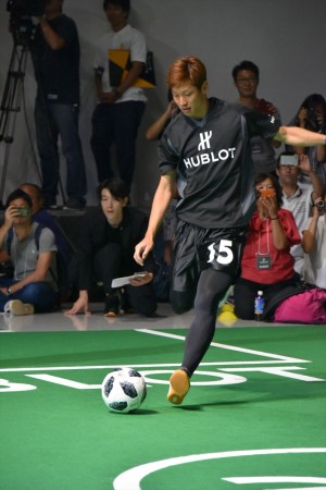 「ウブロ 乾貴士×大迫勇也 チャリティーイベント」に出席した大迫勇也