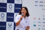 「東京2020マスコット デビューイベント」に出席したパラカヌーの瀬立モニカ選手
