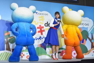 「東京ガスの電気 新CM発表会」にて、深田恭子