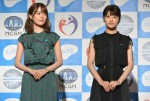 「知って、肝炎プロジェクトミーティング2018」に出席した乃木坂46の（左から）生田絵梨花と若月佑美