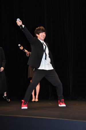 映画『僕のヒーローアカデミア THE MOVIE ～2人の英雄～』完成披露試写会に登壇した山下大輝