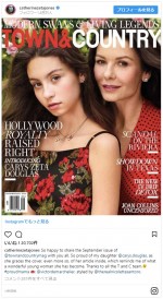 愛娘ケーリーと米ライフスタイル誌の表紙を飾ったキャサリン・ゼタ＝ジョーンズ　※「キャサリン・ゼタ＝ジョーンズ」インスタグラム