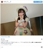 吉田朱里とのユニット“さやリン”で『アボガドじゃね～し…』を披露した山本彩　※「山本彩」インスタグラム