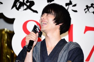 『銀魂2 掟は破るためにこそある』完成披露試写会に登壇した菅田将暉