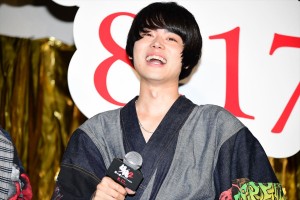 『銀魂2 掟は破るためにこそある』完成披露試写会に登壇した菅田将暉