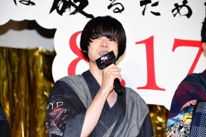 『銀魂2 掟は破るためにこそある』完成披露試写会に登壇した菅田将暉