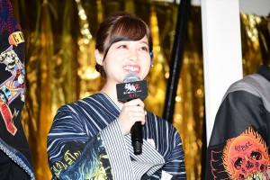 『銀魂2 掟は破るためにこそある』完成披露試写会に登壇した橋本環奈