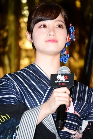 『銀魂2 掟は破るためにこそある』完成披露試写会に登壇した橋本環奈