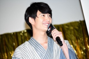 『銀魂2 掟は破るためにこそある』完成披露試写会に登壇した岡田将生