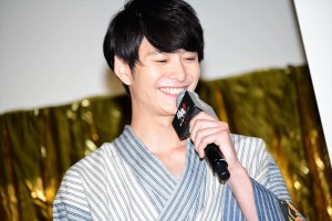 『銀魂2 掟は破るためにこそある』完成披露試写会に登壇した岡田将生