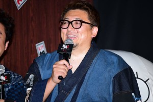 『銀魂2 掟は破るためにこそある』完成披露試写会に登壇した福田雄一監督
