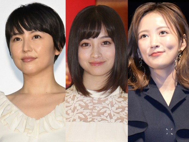 (左から)長澤まさみ、橋本環奈、夏菜