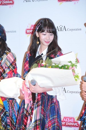 アイア AKB48を起用した新作ゲームお披露目記者会見に登場した柏木由紀