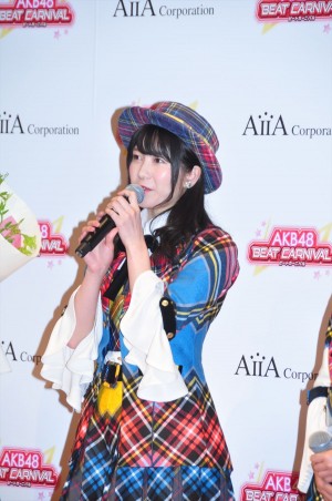 アイア AKB48を起用した新作ゲームお披露目記者会見に登場した横山由依
