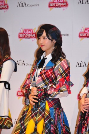 アイア AKB48を起用した新作ゲームお披露目記者会見に登場した小栗有以